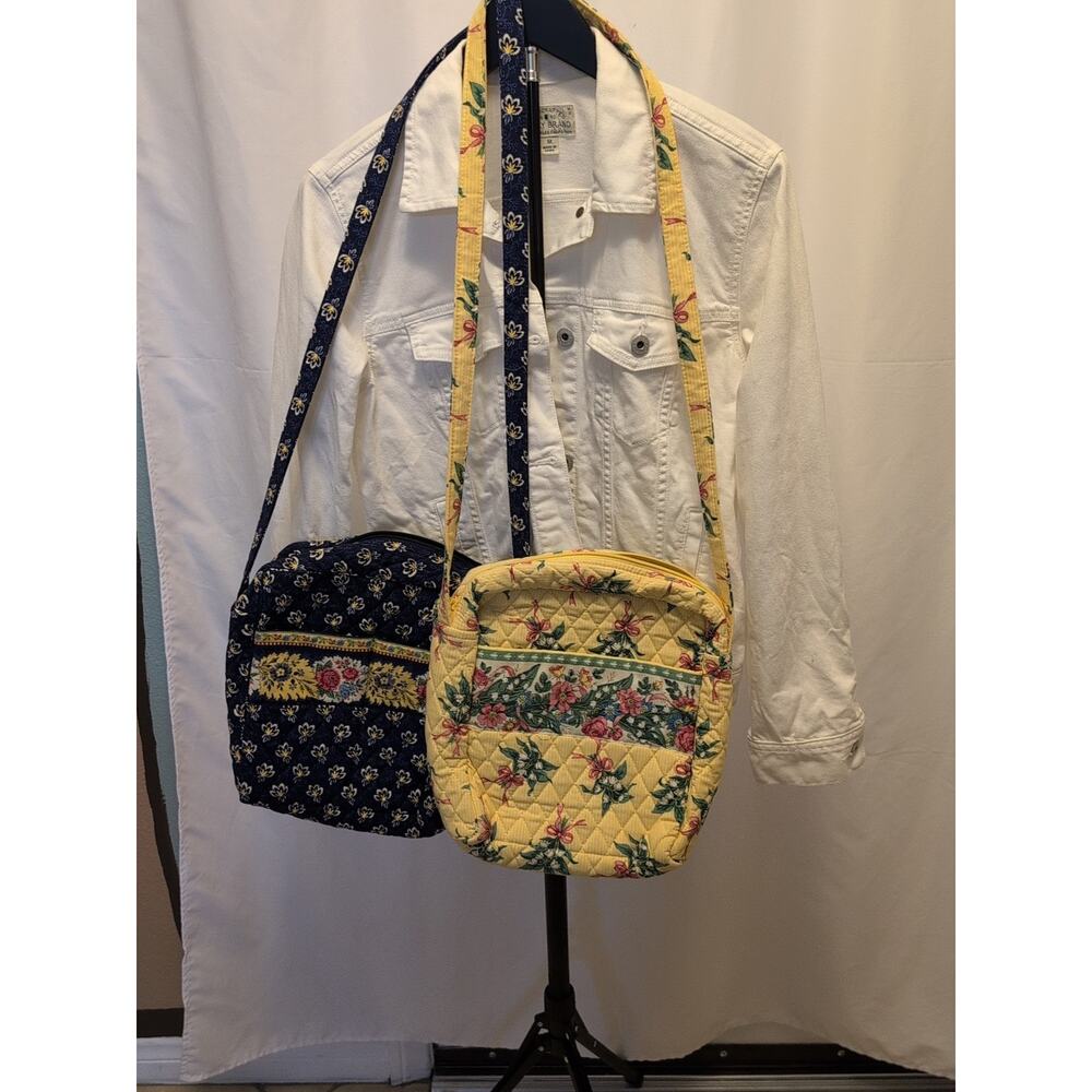 Vera Bradley Vintage Quilted Crossbody Shoulder Bag Lot of 2 Floral Paisley